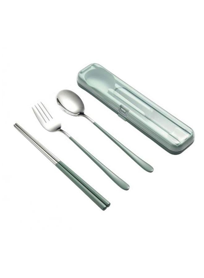 Stainless Steel Cutlery Set Easy To Clean Portable Reusable Chopsticks Fork Spoon Set for Outdoor - Image 1
