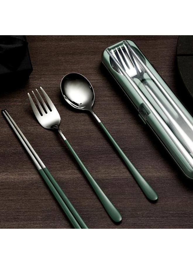 Stainless Steel Cutlery Set Easy To Clean Portable Reusable Chopsticks Fork Spoon Set for Outdoor - Image 5