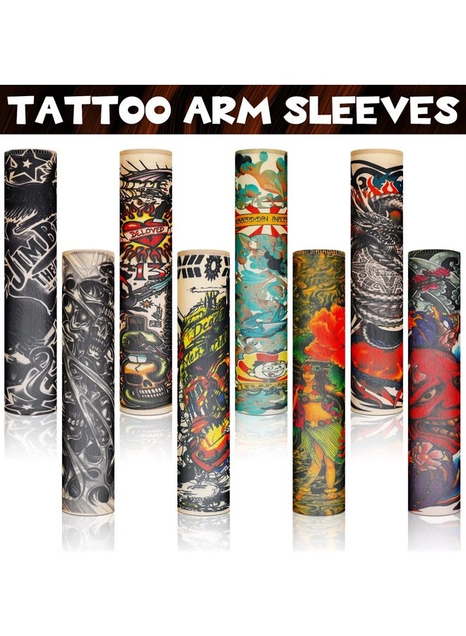 Jecery 16 Pcs Temporary Tattoo Sleeve for Kids, Fake Slip on Arm Sunscreen Sleeves, UV Sun Protection Cooling Arm Sleeves for Kid Child - Image 2