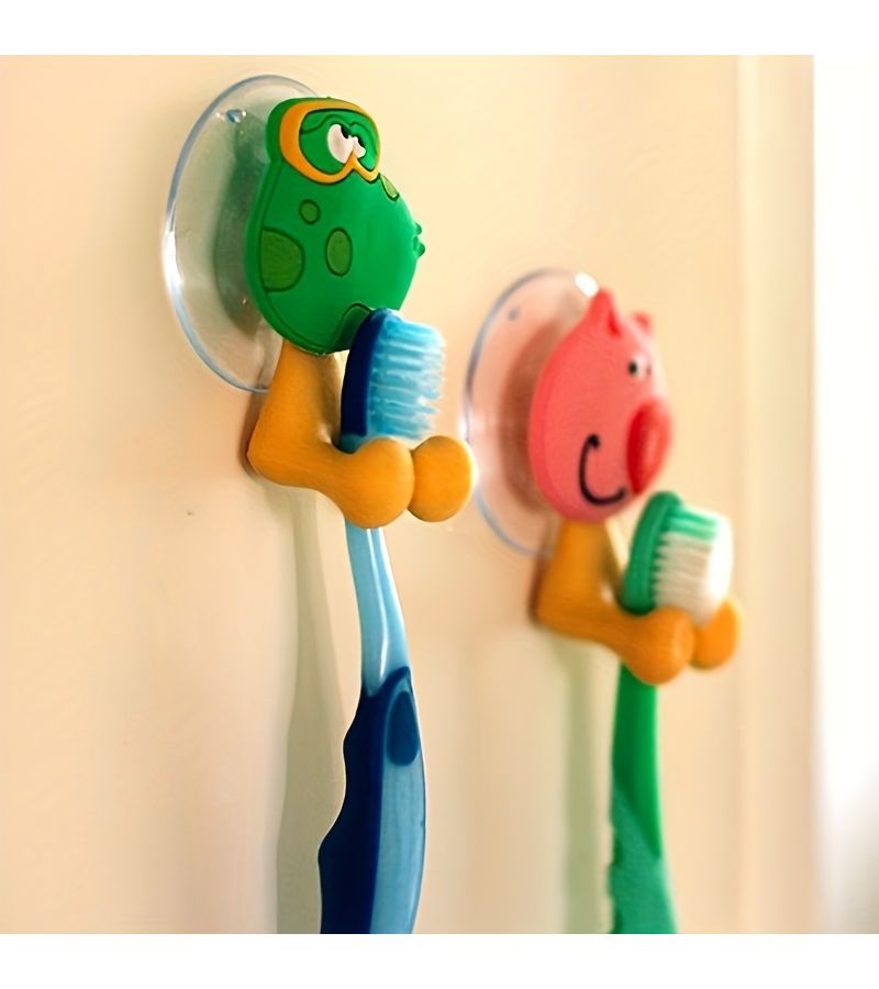 Kitten Animal Cartoon Toothbrush Holder Wall Mounted Strong Suction Cup - Image 5