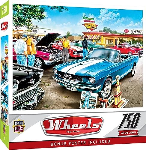 MasterPieces 750 Piece Jigsaw Puzzle Top Prize 18x24 Bold Graphics Educational Puzzle Automotive Theme for Adults Kids Ages 14 - Image 1