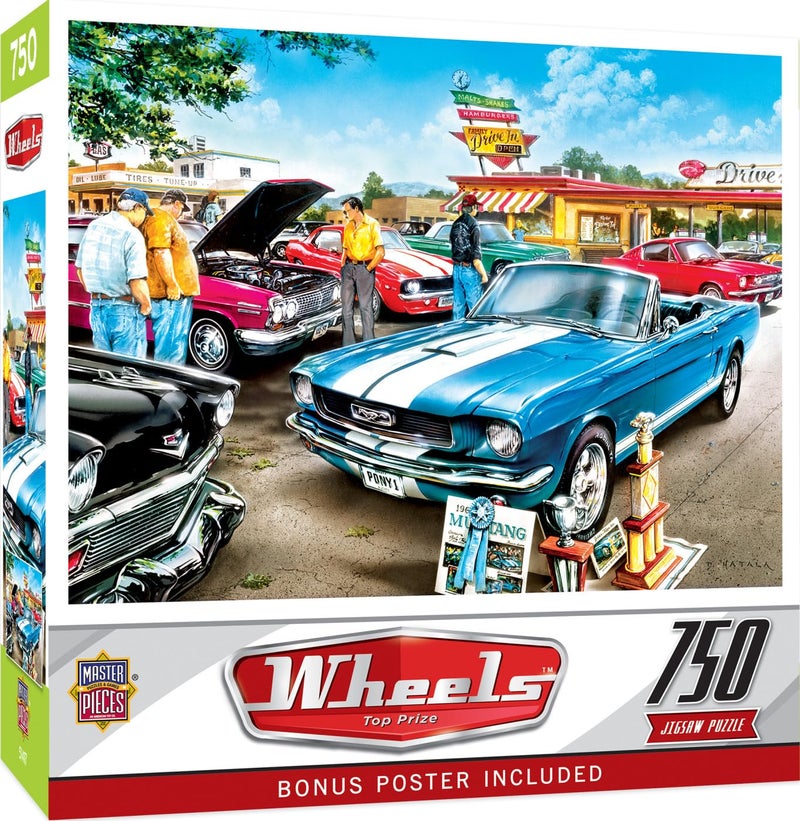 MasterPieces 750 Piece Jigsaw Puzzle Top Prize 18x24 Bold Graphics Educational Puzzle Automotive Theme for Adults Kids Ages 14 - Image 2