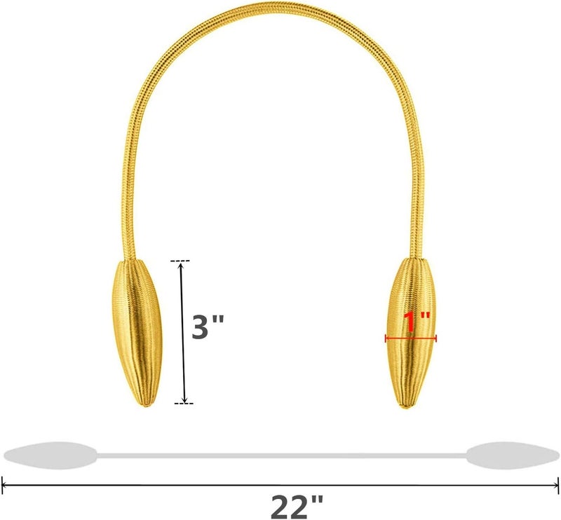 SWTool 4-Pack Gold Curtain Holdbacks Decorative Window Drape Twist Curtains Tiebacks Random Modelling Curtain Holders (Gold) - Image 2