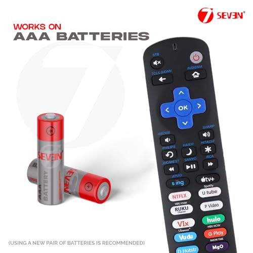 7-Seven 7SEVEN® Compatible with Roku OS Tv Remote Suitable for Various Mentioned Brands of Smart FHD UHD OLED QLED 4K Television with Built-in OTT Apps - Non Voice Command Remote Control - Image 3