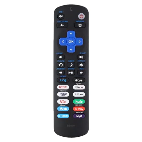 7-Seven 7SEVEN® Compatible with Roku OS Tv Remote Suitable for Various Mentioned Brands of Smart FHD UHD OLED QLED 4K Television with Built-in OTT Apps - Non Voice Command Remote Control - Image 1
