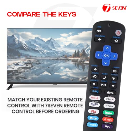 7-Seven 7SEVEN® Compatible with Roku OS Tv Remote Suitable for Various Mentioned Brands of Smart FHD UHD OLED QLED 4K Television with Built-in OTT Apps - Non Voice Command Remote Control - Image 4