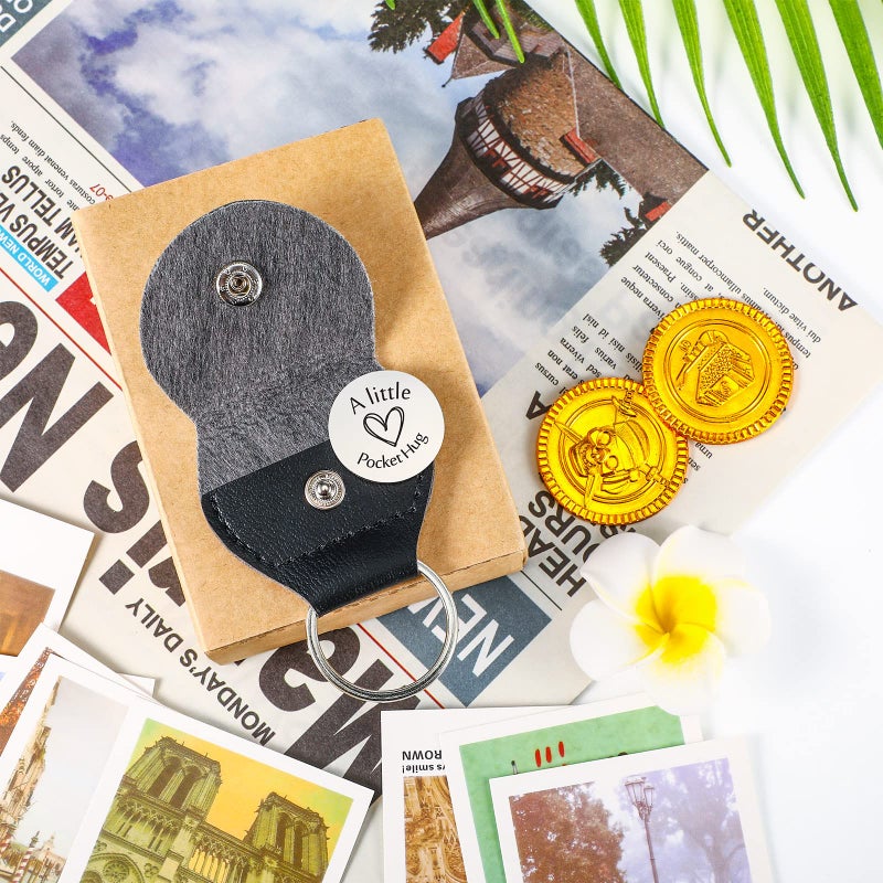 Sureio Pocket Hug Token Gift Long Distance Relationship Keepsake Inspirational Gift Keychain Christmas(I'm Always with You) - Image 4