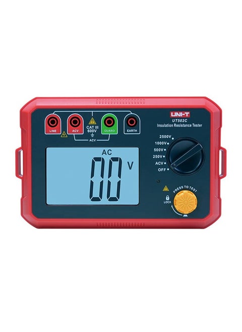 UNI-T 2500V Insulation Resistance Tester Earth Ground Resistance Voltage Tester Auto Rang Megohmmeter Backlight (UT502C)