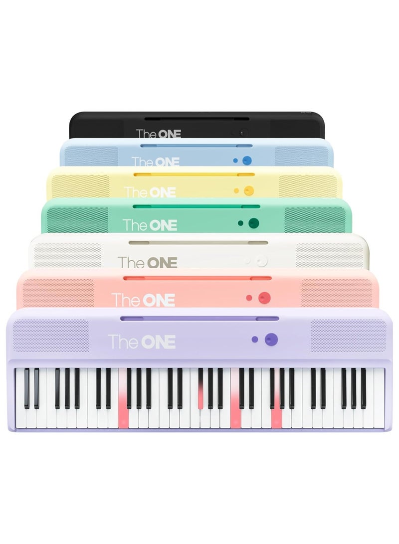 THE ONE The ONE Smart Keyboard COLOR 61 Keys Piano Keyboard, Music Keyboard with 256 Timbres, 64 Polyphony, 4 Speakers, Built-in LED Lights and Free Apps  - Image 1