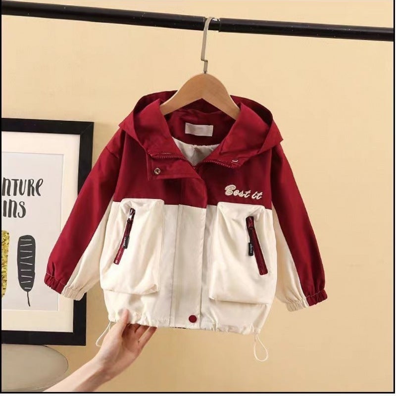 Children'S Jacket Spring Western Style Baby Boy Handsome Loose Hooded Top - Image 3