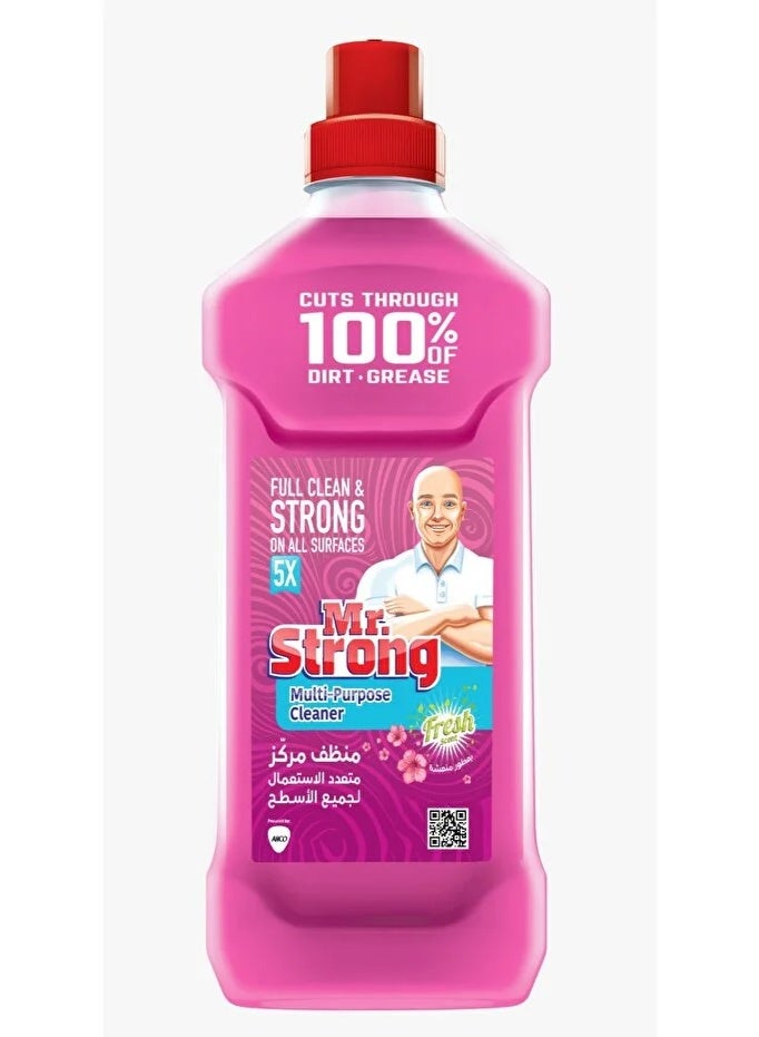 Mr. Strong 5X Multi-Purpose Cleaner 750ml- Cuts 100% Dirt & Grease - Fresh Scent (Pink)