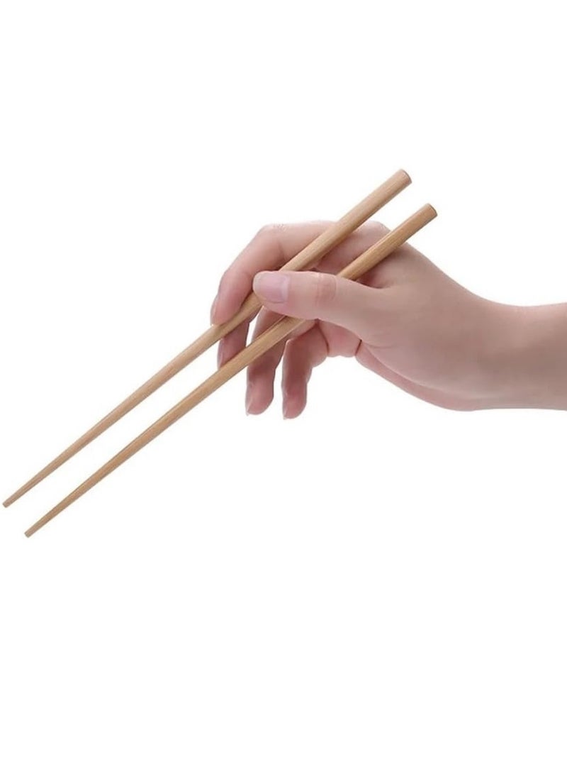 Chopsticks Wood 10 Pairs Handmade Chopsticks Reusable Natural Wooden Chopstick Washable - Image 1