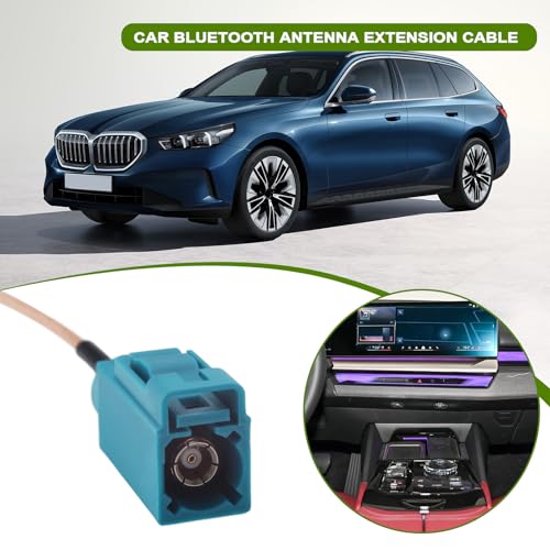 OTOTEC 2Pcs Fakra Antenna Auto Antenna Aerial Bluetooth WiFi Antenna Adapter Cable Compatible with BMW NBT EVO ID4 ID5 ID6 i-Drive Carplay Retrofit - Image 2