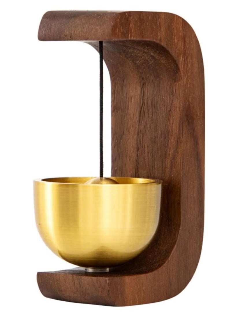 Generic Shopkeepers Bell for Door Opening, Compact Wooden Doorbell with Easy Install Tape, Ideal for Shops & Homes.  - Image 1