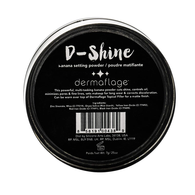 Dermaflage D-Shine Banana Powder - Oil Controlling, Pore Minimizing & Makeup Setting Powder - Lightweight Matte Finish, Corrects Redness & Discoloration - Long-Lasting, 0.28oz - Image 4