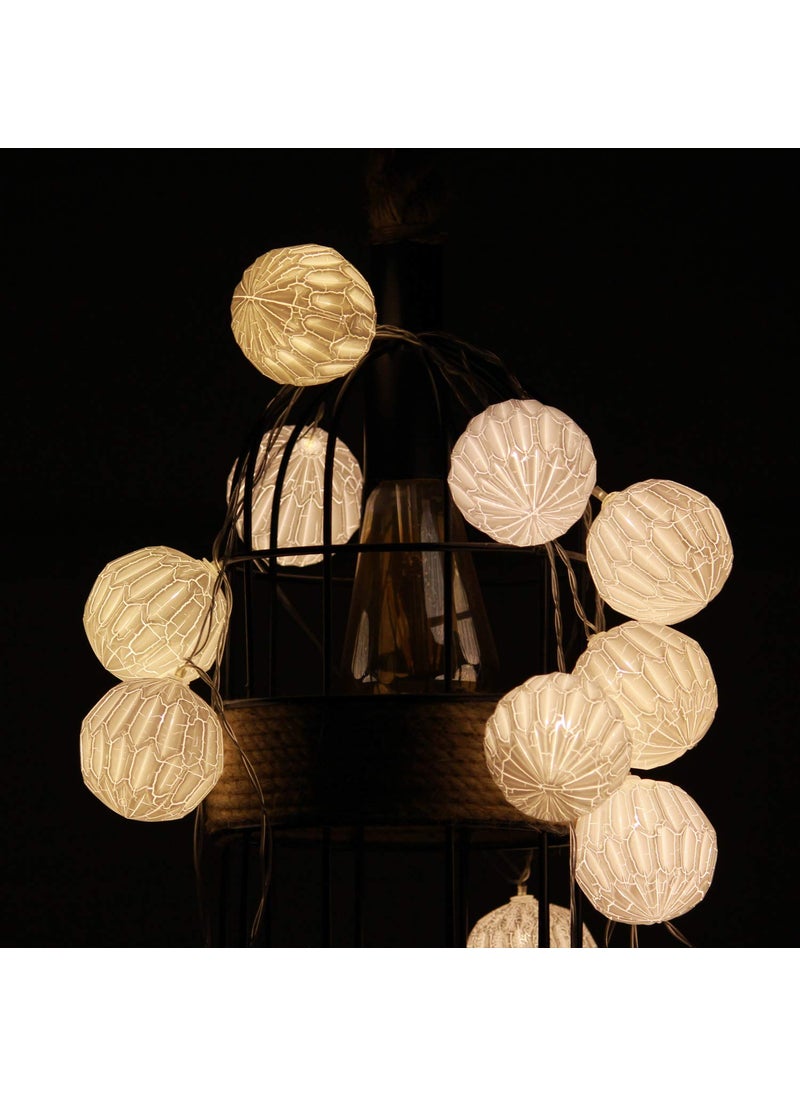 Lexton Lexton 4M White Designer BallShaped LED Light for Indoor and Outdoor Home Decoration Warm White  - Image 5