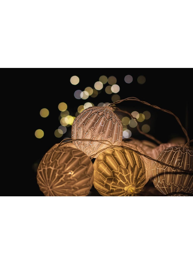 Lexton Lexton 4M White Designer BallShaped LED Light for Indoor and Outdoor Home Decoration Warm White  - Image 1