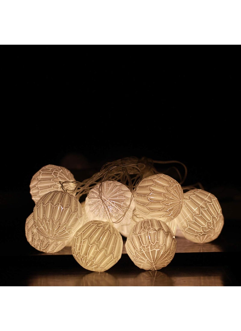 Lexton Lexton 4M White Designer BallShaped LED Light for Indoor and Outdoor Home Decoration Warm White  - Image 2