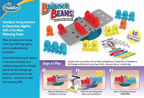 ThinkFun Balance Beans Math Game - Engaging Pre-Algebra Puzzle for Kids | Enhances Logical Reasoning & Critical Thinking | Award Winning Educational Toy | for Ages 5 and Up - Image 4