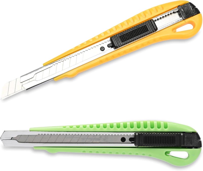 FIS Snap-off Blade Safety Utility Cutter with Auto-Lock System - 9mm Blade for Office, School & Home - Image 1