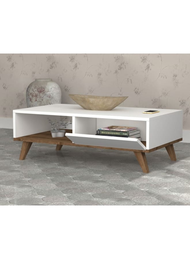 ريترو RA-T20 ترابيزة قهوة 120×40×56سم – أبيض×بيج - Image 1