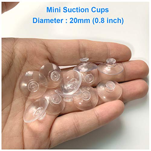 LuluEasy 20mm 10 Pieces Mini Suction Cups Clear Without Hooks Without Holes, PVC Plastic Sucker Pads for Festival Decoration Wall Glass Home Car - Image 3