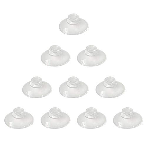 LuluEasy 20mm 10 Pieces Mini Suction Cups Clear Without Hooks Without Holes, PVC Plastic Sucker Pads for Festival Decoration Wall Glass Home Car - Image 1