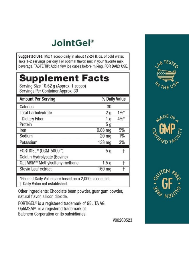 Purity Products JointGel Formula - Collagen Peptides + MSM - Supports Joint Function + Flexibility While Fortifying Joint Cartilage - Dual Action - Daily Powder - 30 Servings (30 Servings, Chocolate) - Image 2
