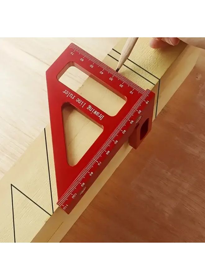 Red Ergonomic Multi Angle Measuring Rulers Ultra Fine Pointed Carpentry Tool - Image 3