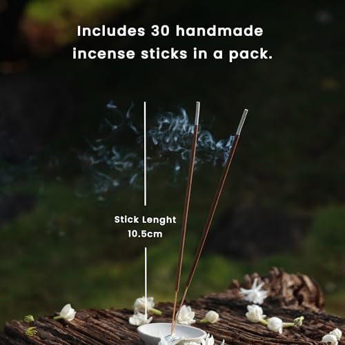 Nyassa Parijat Incense - Premium, Hand Dipped, Hand Rolled, Highly Scented Indian Incense Sticks-50 Grams - Image 5