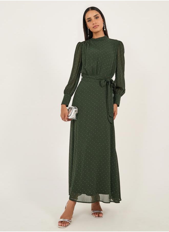 Styli Polka Dot Maxi Dress  - Image 1