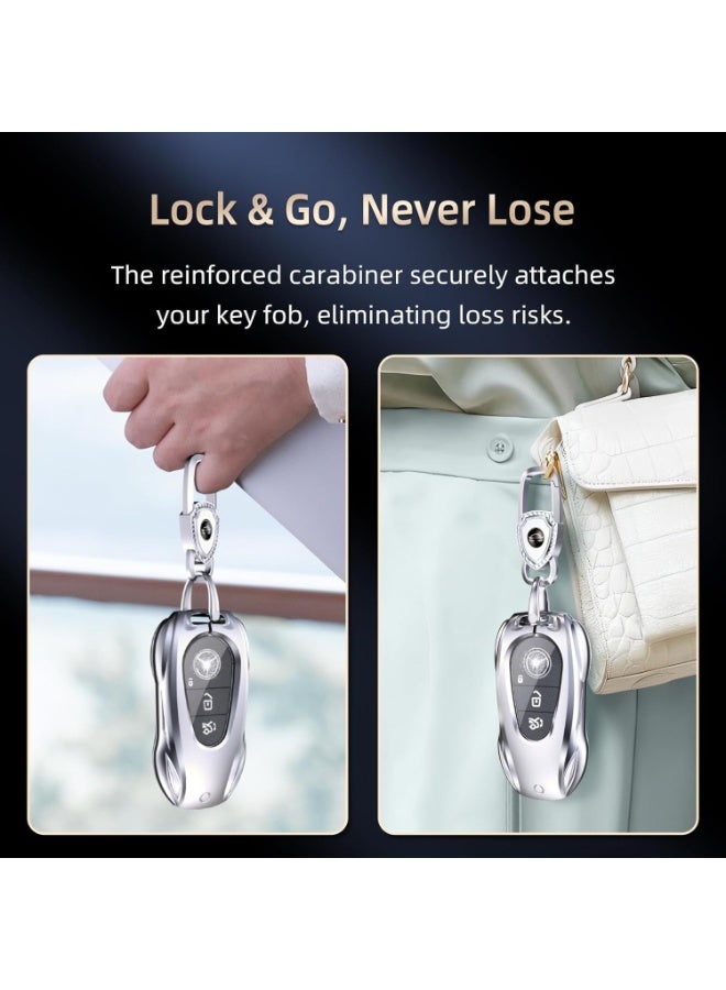 NOSKIN Smart Remote Key Case Shell Fit for Benz CLS CLA CLK AMG CLK GLC GLE GLS SLK ML SL SLK A B C E R S G (Classic Black，Fit for Benz-C) - Image 4