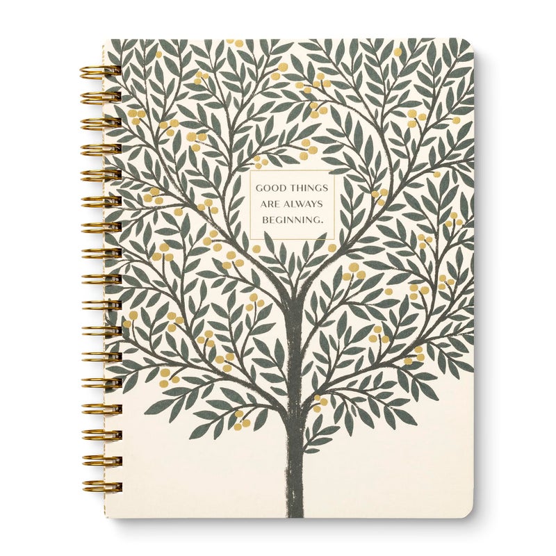 Compendium Spiral Notebook â€“ Good Things Are Always Beginning â€“ A Designer Spiral Notebook with 192 Lined Pages, College Ruled, 7.0â€W x 9.25â€H - Image 1