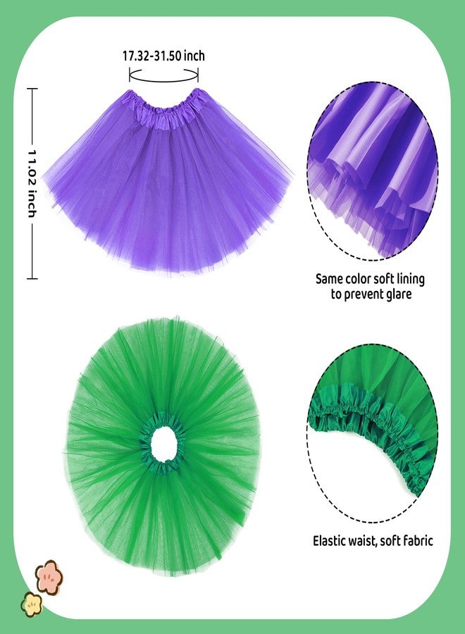 زاندو تنورة توتو خضراء داكنة من زاندو للبنات، مناسبة ليوم القديس باتريك، تنورة توتو للأطفال الصغار من عمر سنتين إلى 8 سنوات، 4 طبقات، مثالية للأميرات في الهالوين وأعياد الميلاد، تنورة منفوشة من التول بخصر مطاطي للرقص والحفلات - Image 3