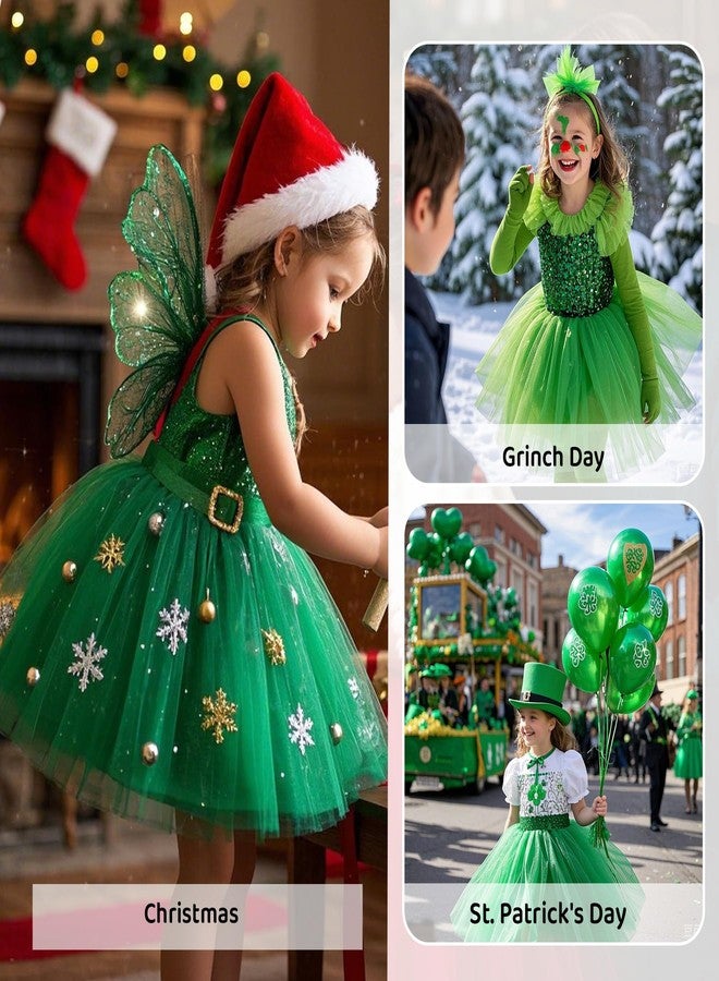 زاندو تنورة توتو خضراء داكنة من زاندو للبنات، مناسبة ليوم القديس باتريك، تنورة توتو للأطفال الصغار من عمر سنتين إلى 8 سنوات، 4 طبقات، مثالية للأميرات في الهالوين وأعياد الميلاد، تنورة منفوشة من التول بخصر مطاطي للرقص والحفلات - Image 4