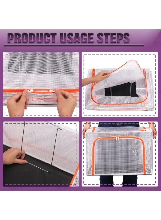 Foldable Storage Box with Lid Multi-use Clothes,Car Trunk,Home Office,Outdoor Fishing Container,Multi-Function Portable Camping Storage Box 100L - Image 2