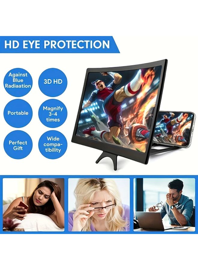12 Inch 3D Screen Amplifier Foldable Phone Stand For Movies Videos Games - Image 5
