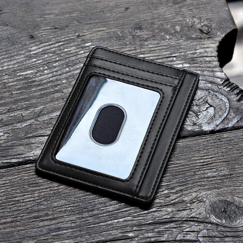 Buffway محفظة جلدية رفيعة وعصرية مع حماية RFID للرجال والنساء - أسود رملي - Image 3