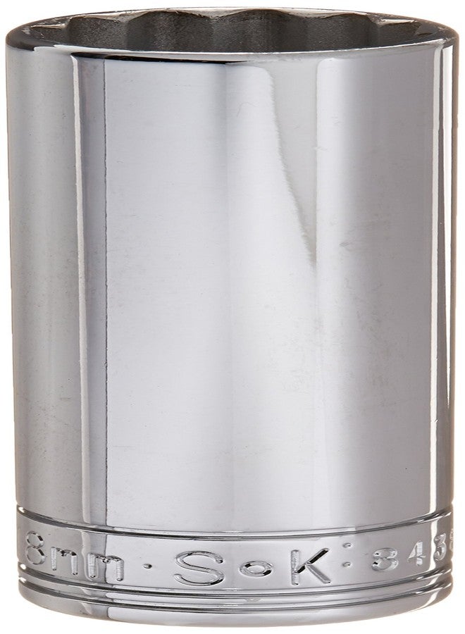 اس كي كي SK Tools USA محرك 3/8 بوصة، 18 مم، 12 نقطة، مقبس كروم عميق | 8438 - Image 1