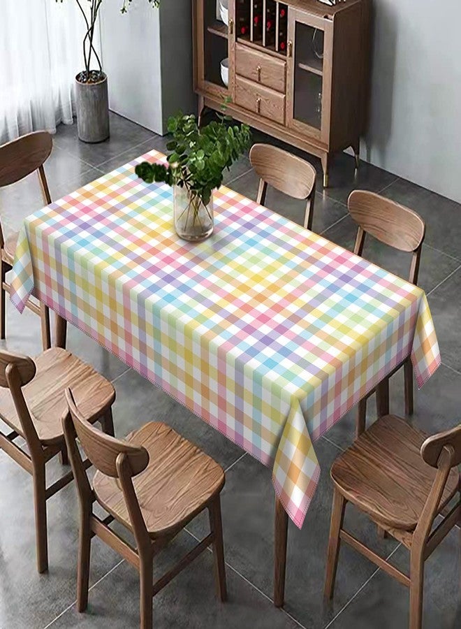 Hafangry Easter Buffalo Check Plaid Tablecloth Gingham Spring Party Decoration Rustic Kitchen Dining Room Table Cover (60" x 84") - Image 4