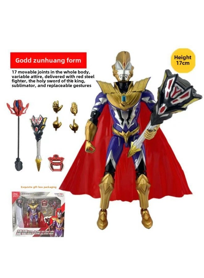 Ultraman Hand-made Spot Gold Cero Beria Geed Tiga Doll Model Stand Kidsren's Toys-Color:The Emperor Of Jied Zunshape - Image 1