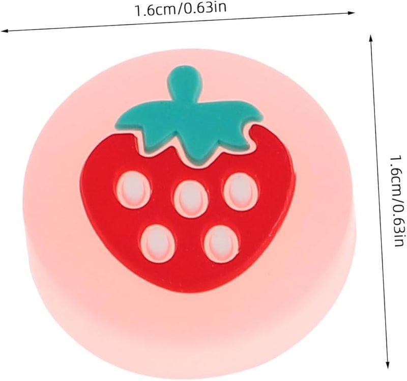 أغطية عصا التحكم السيليكونية الوردية المضيئة 4 قطع مقابض إبهام محسنة للحماية - Image 3