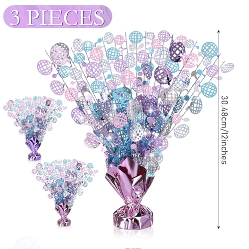 CraftyDream 3 Pcs Disco Table Decorations Music Fans Foil Spray Centerpieces Singer Disco Ball Glitter Plastic Spray Table Centerpiece for Popular Birthday Party Decor Taylo bieber Birthday Gift - Image 5