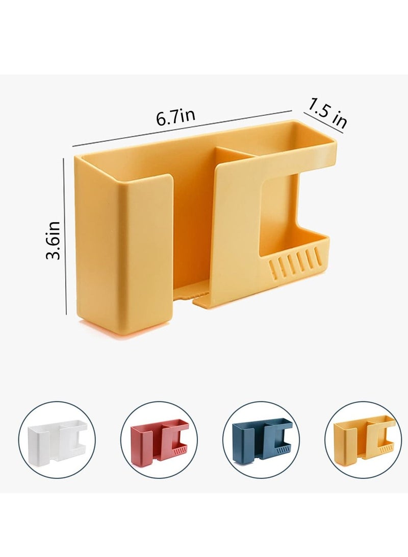 KASTWAVE 4Pcs Wall Mounted Mobile Phone Storage Box, Self-Adhesive No-Punch Multi-Function Remote Control Holder, Bathroom Bedroom Bedside Office Wall Mounted Shelf - Image 5
