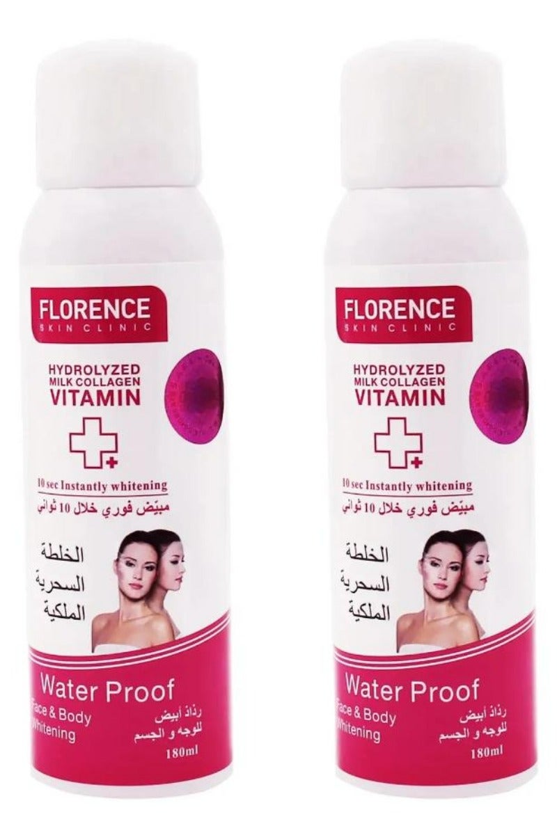فلورنسا بخاخ تبييض الوجه والجسم 180 مل قطعتين