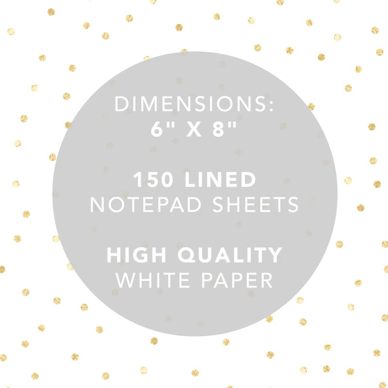 Graphique Large Notepad, Brush Strokes â€“ 6" x 8", Cute Notepad with 150 Tear-Off Sheets, Features the Word â€œNotesâ€ on Every Page â€“ Perfect for Note Taking, List Making, and More - Image 3