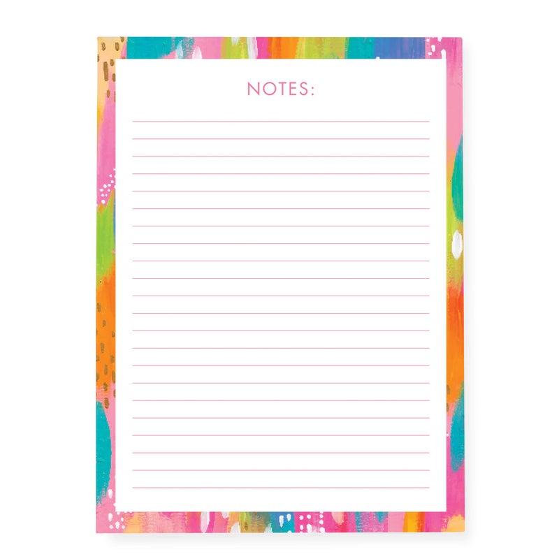 Graphique Large Notepad, Brush Strokes â€“ 6" x 8", Cute Notepad with 150 Tear-Off Sheets, Features the Word â€œNotesâ€ on Every Page â€“ Perfect for Note Taking, List Making, and More - Image 1
