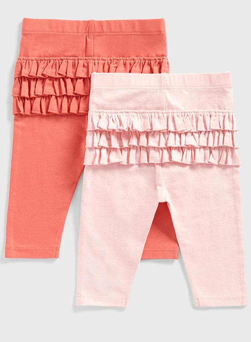 mothercare Apple Tree Meadow Ruffle Leggings - 2 Pack