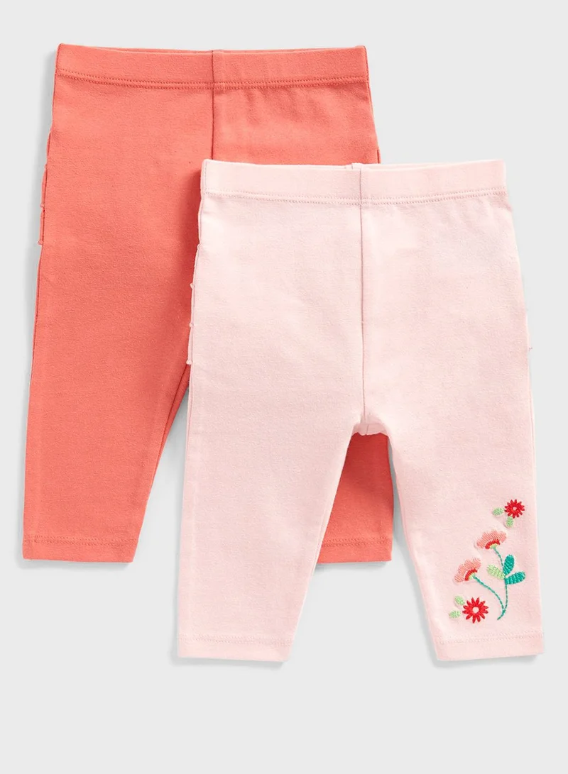 mothercare Apple Tree Meadow Ruffle Leggings - 2 Pack