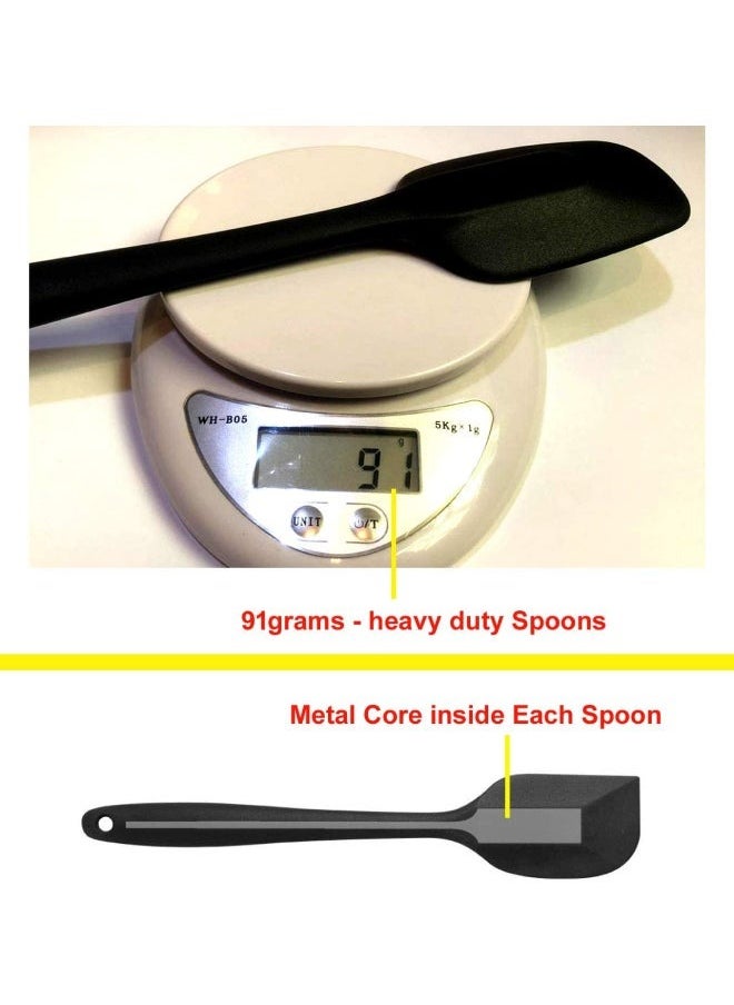 Haidue 6-Piece Silicone Spatula Set Black ‎29.9x18.9x11cm  - Image 3